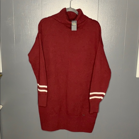 HOLLISTER Stripe Knit High Neck Dress Size S - Picture 8 of 8